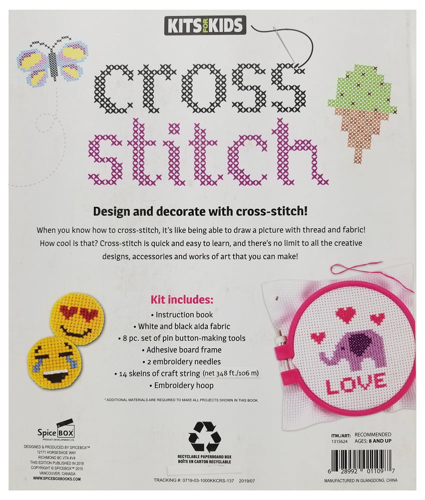 Creative Kids Lot Of 5 Cross Stitch Fun Kit Set Includes Everything Needed
