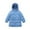 Blue, variant on Girls Winter Coats Mid-Length Warm Jackets Heavyweight Water-Resistant Quilted Cotton Wadding Hooded Outerwear（2-13Y）