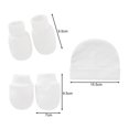 thumbnail image 6 of Newborn Hat Socks Gloves Set Anti-scratch Knit Elastic Soft Warm Photography Props Infant Accessory Baby Bonnet Beanie Gloves Socks Set, 6 of 7