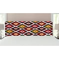 thumbnail image 1 of Ikat Headboard, Vintage Inspired Ikat Diagonal Geometrical Features Folk Borders, Upholstered Decorative Metal Bed Headboard with Memory Foam, King Size, Multicolor, by Ambesonne, 1 of 4