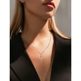 thumbnail image 5 of VESITIM Cross Pendant Necklace Sterling Silver Infinite Rose Flower Necklace Women Faith Jewelry Gift with June Birthstone Created Alexandrite, 5 of 7