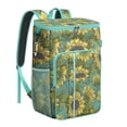 thumbnail image 1 of Boho Sunflower Aesthetic Cooler Backpack - Insulated 20L Leakproof Lunch Backpack for Outdoor, Travel & Work, Rustic Farmhouse Floral Pattern, 1 of 6