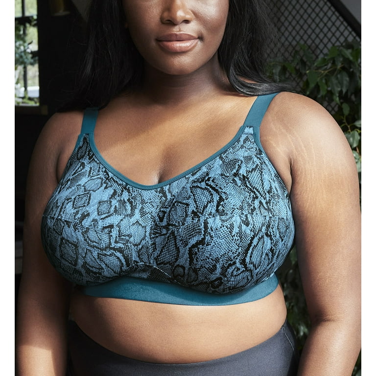 Goddess Non Wire Side Support Sports Bra (6912),34I,Teal 