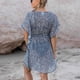 thumbnail image 5 of Vestido Tipo Pareo Para Mujer, Minivestido Playero Con Estampado de Leopardo, Vestido Tipo Pareo Con Escote en V Profundo, Manga Con Volantes, Perspectiva, Vendaje Odeerbi  ODB128093, 5 of 9