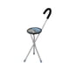 thumbnail image 2 of Asiento de bastón plegable jinwen Mango cómodo silla de muletas antideslizante 34 pulgadas Redondo negro, 2 of 8