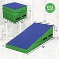 thumbnail image 2 of CL.HPAHKL Gymnastics Mat Incline Tumbling Mats, Folding Cheese Wedge Mat, Gym Fitness Tumbling Skill Shape Mat for Kids Girls Home Training Exercise, 2 of 9