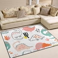 thumbnail image 2 of Coolnut Cute Dinosaurs Area Rug, 4'x5' Pet & Child Friendly Carpet for Living Room Bedroom Dining Room,Indoor Outdoor Soft Rug Washable Non Slip Comfortable Area Rug, 2 of 6