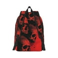 thumbnail image 3 of Daiia Red And Black Abstract Skull Vintage Canvas Backpack for Men and Women ,Hiking Backpack,Travel Laptop Bag for School,Large Capacity Backpack-Medium, 3 of 8