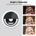 thumbnail image 2 of Selfie Light Ring Led Circle Clip-on Selfie Fill Light with 36 Led Bubbles USB Rechargeable Portable for iPhone Smart Phones, Pads, Makeup Mirrors-Black 1 Pack GLOUE, 2 of 8