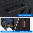 thumbnail image 4 of Dextrus 59 inch L-Shaped Desk with Power Outlet & USB Ports, Office Desk with File Cabinets, Large Computer Desk with Drawers, 2 Person Corner Desk Writing Desk with Storage Shelves, Black, 4 of 10