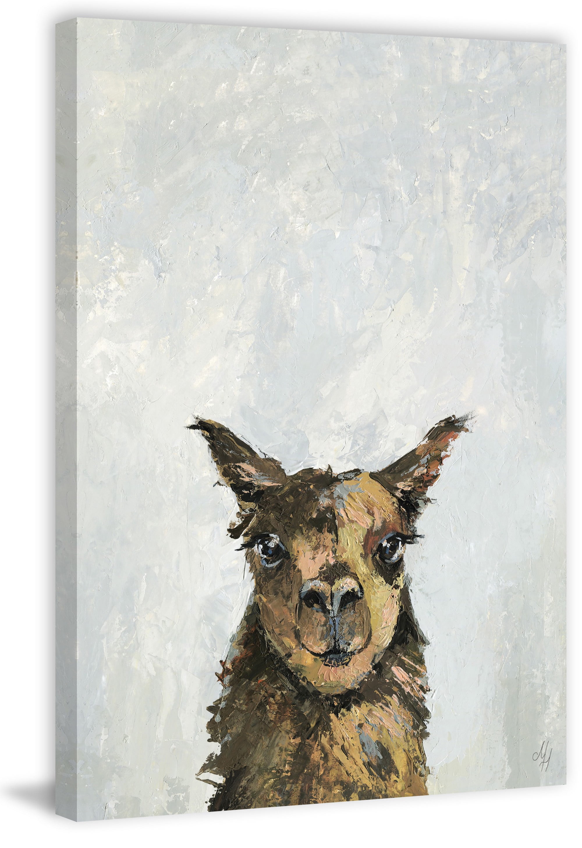 Marmont Hill Naughty Llama II Canvas Wall Art