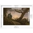 thumbnail image 5 of Art.com Two Men Contemplating the Moon Art Print by Caspar David Friedrich, White Frame Wall Art, 23" x 17", 5 of 5