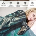 thumbnail image 3 of Orinice Horse Beach Waves Warm Lightweight Blanket Soft Fleece Blankets All Seasons Decor Gifts Excellent Hand Feel Blanket 50x60in, 3 of 6