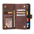 thumbnail image 5 of Case for Google Pixel 5A Leather Magnetic Handbag Zipper Pocket Cover Wrist Strap, 5 of 5