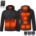 thumbnail image 4 of Chaqueta térmica de 9 zonas para hombre, con USB, para invierno, para exteriores, con calefacción eléctrica, abrigo térmico cálido, chaqueta de algodón calefactable, 4 of 5