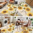 thumbnail image 5 of Area Rug for Living Room, Yellow Sunflowers Non-Slip Indoor Large Carpet for Bedroom/Dining Room, Country Farm Butterfly Flower Light Beige Washable Low-Profile Floor Mat Runner Rugs - 2.7 x 5 Ft, 5 of 8