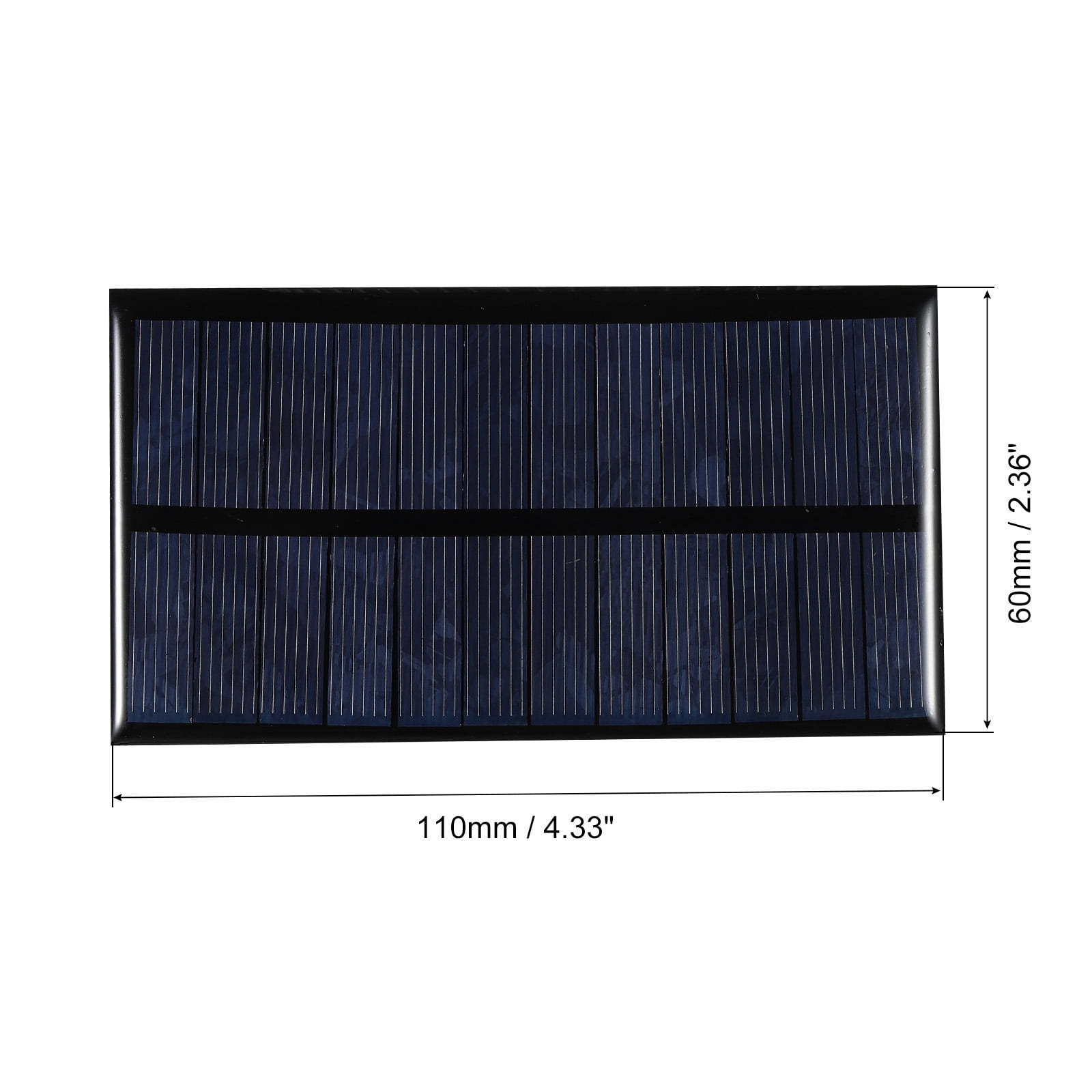 Unique Bargains Mini Solar Panel Cell 4V 200mA 0.8W 100mm x 80mm Black 6V