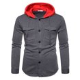 thumbnail image 1 of DPTALR Cardigan Homme Automne et Hiver Pull à Capuche Décontracté Grand Manteau Multicolore, 1 of 8