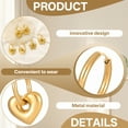 thumbnail image 7 of DESIGNICE 3 Pairs Statement Earrings for Women,Stainless Steel Plated C-Shaped Hoop Drop Earrings,Hoop Earrings for Women Wife Girlfriend Fashion Jewelry Accessories Gift,Style2, 7 of 7