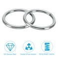 thumbnail image 4 of Uxcell 48mm Metal O Rings, 15 Pack 304 Stainless Steel Round Rings for Hardware Bags, 4 of 6
