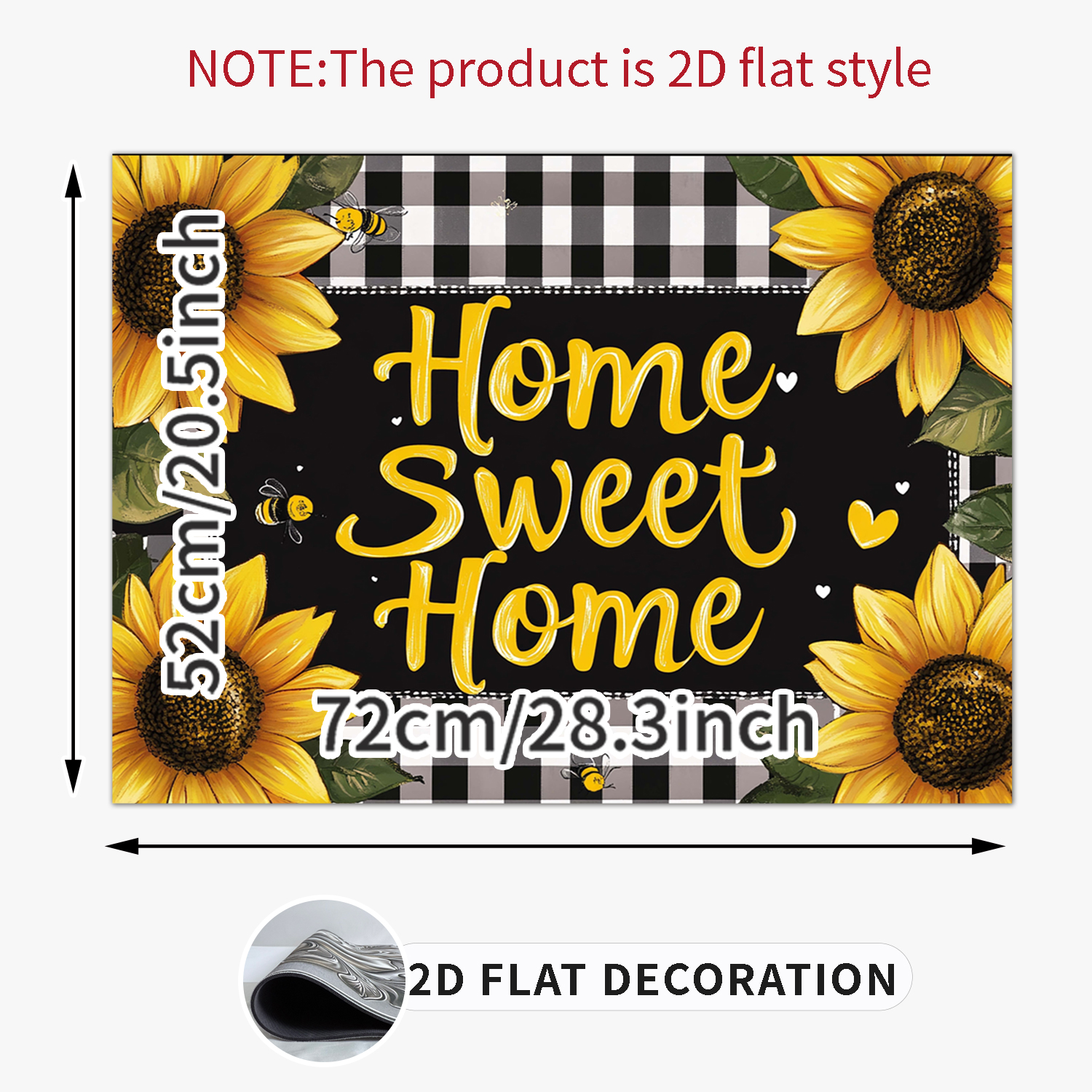 Rustic Sunflower Stove Top Covers for Electric Stove, 28'x20'' Country Floral Pastoral Black  Plaid Glass Ceramic Stove Cover , Mat Heat Resistant Cooktop Protector for Kitchen