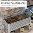 thumbnail image 4 of Outsunny Raised Garden Bed w/ Legs Galvanized Elevated Planter Box Silver, 4 of 9