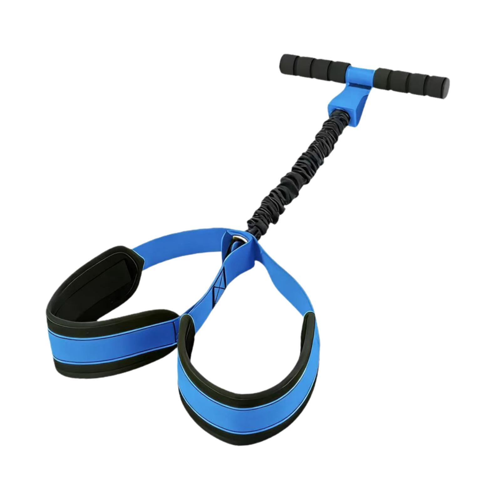 Dualoai Pedal Resistance Band with Handle Training Workout Pull Rope Sit up Exercise Blue