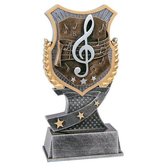 Shield Music Resin Trophy