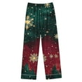 thumbnail image 7 of Dreluolixuan Christmas Women Pajamas Sets Long Sleeve Notch Collar Soft Top Wide Leg Elastic Waist Pants Snowflake Winter His and Hers Nightwear, 7 of 7