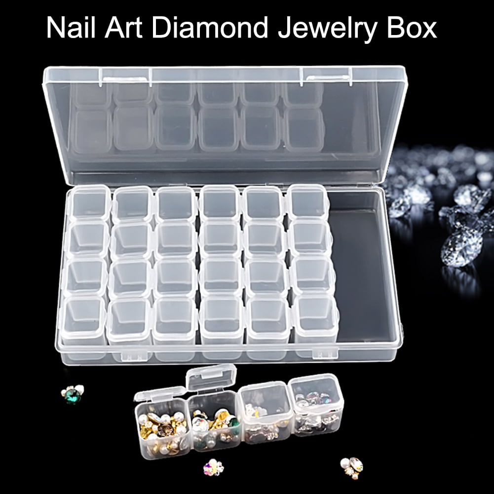 Storage Bog Jewelry Organizer 28 Compartment Container Bead Holder Case LACX 