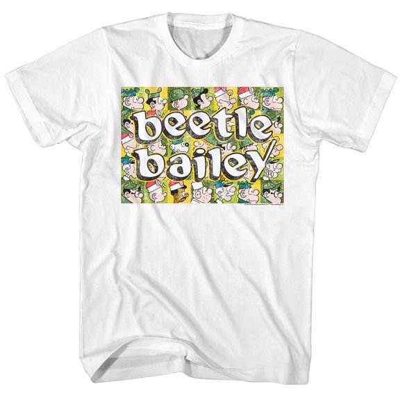 Beetle Bailey Comics Beetle Squares Adult Short Sleeve T Shirt