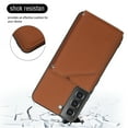 thumbnail image 3 of SaniMore Case for Samsung Galaxy A14 5G with Detachable Wrist Strap, [Flip Wallet & Card Slots & Flip Kickstand] PU Leather Wear-resistant Shockproof Anti-fall Luxury Cover, Brown, 3 of 6