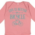 thumbnail image 4 of Inktastic Life's Better on a Bicycle Girls Long Sleeve Baby Bodysuit, 4 of 5