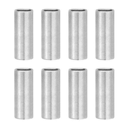 Uxcell 8 Pcs Stainless Steel Spacers, 8mm ID x 10mm OD x 25mm Height 304 Stainless Steel Bushing Screw Standoff Unthreaded Round Spacer for 5/16"M8 Screws Bolts Nuts