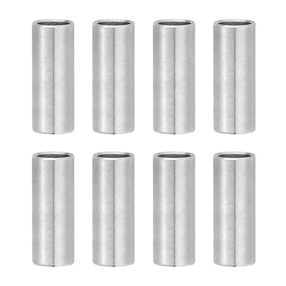 Uxcell 8 Pcs Stainless Steel Spacers, 8mm ID x 10mm OD x 25mm Height 304 Stainless Steel Bushing Screw Standoff Unthreaded Round Spacer for 5/16"M8 Screws Bolts Nuts