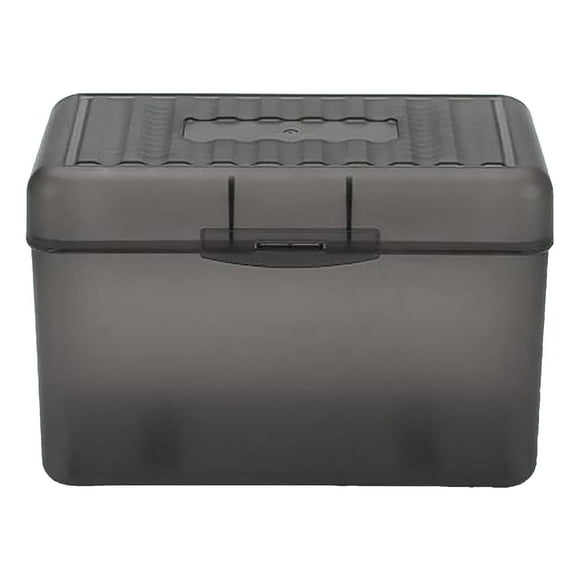 3 x 5 Inch Index Card Holder with Flip Top and Lock for Storing Cards with Translucent and Versatile Design