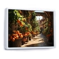 thumbnail image 2 of Designart "Seville Orange Trees Spain" Spain Floater Framed Wall Art Living Room, 2 of 7