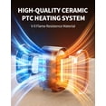 thumbnail image 2 of JKjoy Space Heater, Portable Electric Heaters for Indoor Use with Overheat Protection, PTC Ceramic Fast Safety Heat for Office Bedroom Home, 2 of 7
