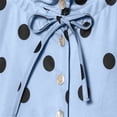 thumbnail image 6 of Sewkxo Colorful world Womens Polka Dot Jacket Drawstring Hem Button Front Cropped Lightweight Jacket Relaxed fit Coat with Pockets,Sky Blue M, 6 of 6
