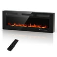 thumbnail image 2 of Hidpriva 50" Electric Fireplace Recessed, Ultra Thin Fireplace W/ Timer & Remote Control, 15 Flame Colors, 1500W/750W, 2 of 9