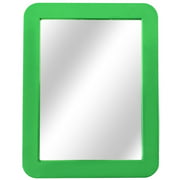 Ezzo Magnetic Glass Mirror for School Locker, Fridge 5" x 7" Green