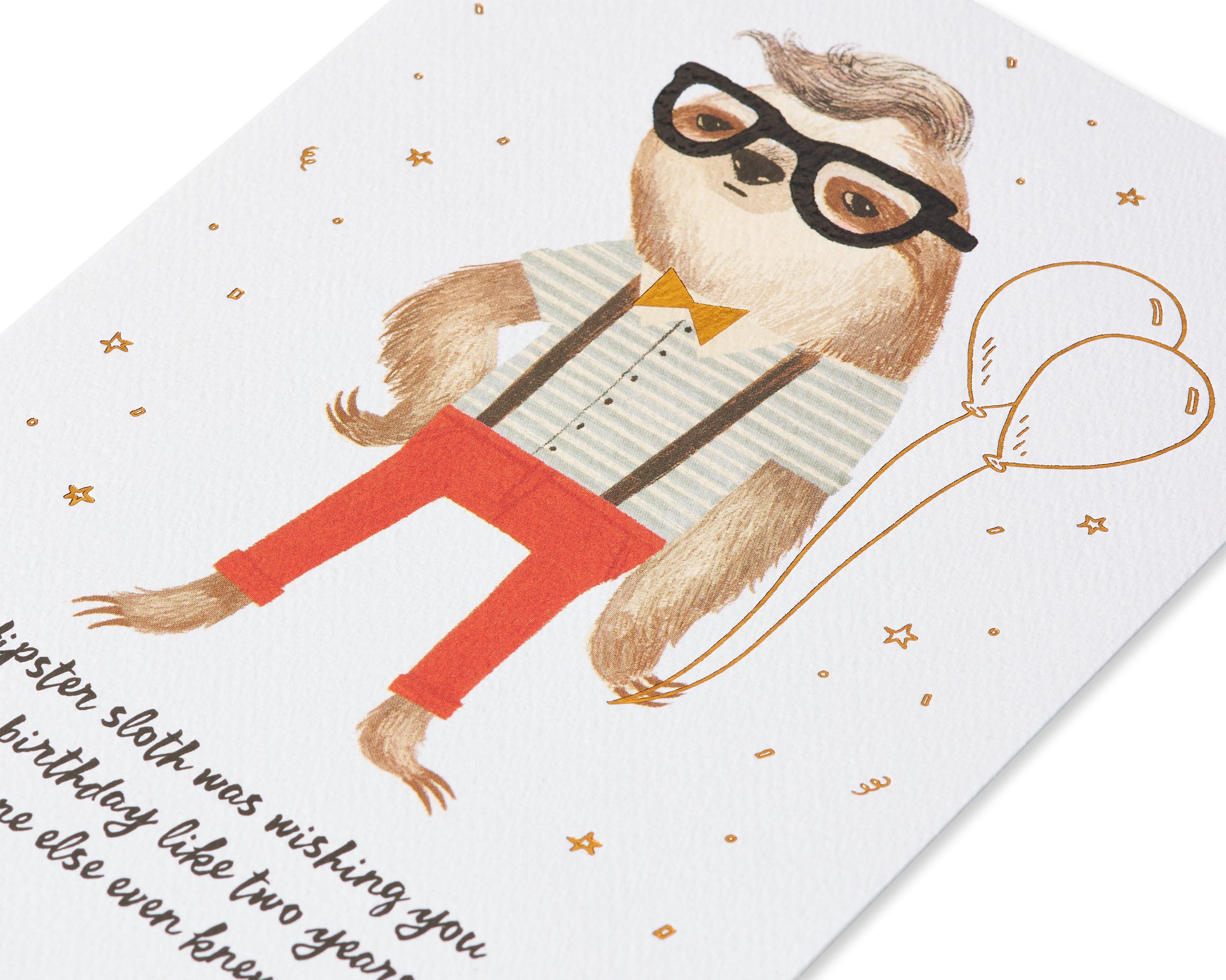 Unique Pop-Up Card-In-A-Box Birthday Fun For All Ages Young Adult Hashtag Cell Phone Sloth Birthday Card Teen Trendy Tween