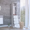 thumbnail image 2 of Boahaus Leduc Linen Cabinet, Vertical, Rectangular Shape,Brown, 2 of 5