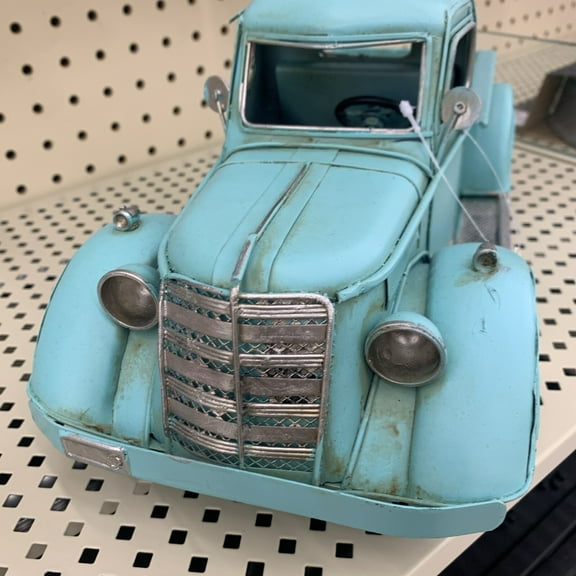 Vintage Metal Pickup Farm Truck Teal 12X6x6” Rustic Country Decor ~ New!