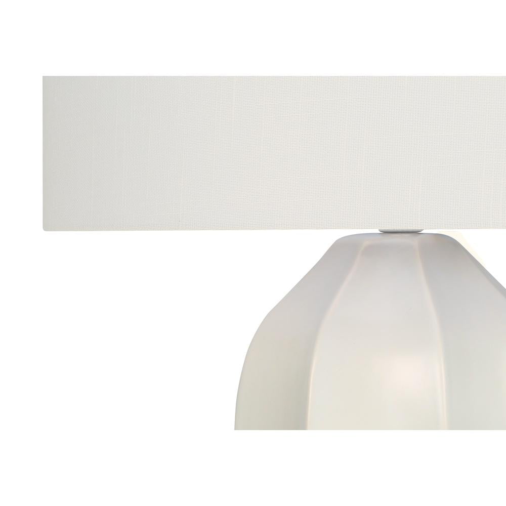 Lighting, 27"H, Table Lamp, Cream Ceramic, Ivory / Cream Shade, Modern