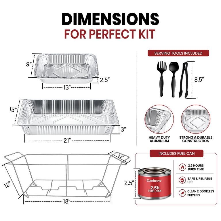 Comficove 33-Piece Disposable Chafing Dish Buffet Set photo 4
