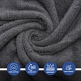 thumbnail image 7 of Linteum Textile 20x40 Inch, 100% Cotton Premium Hair Towels, Luxury Grey (12 Pack), 7 of 7