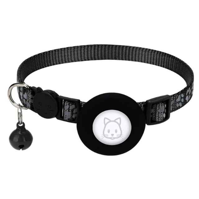 Reflective Locator Cat Collar, Effective Locator Pet Collar Prevents Lost with Bell Buckle for Kittens
