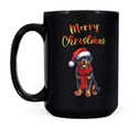 thumbnail image 2 of Merry Christmas Rottweiler Enjoys Woofmas Winter Xmas Holiday Mug Rottie Dog Lover Gifts Idea Coffee Tea Cup - 02022, 2 of 4