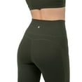 thumbnail image 3 of YITTY Active Women's Ultraluxe High-Waist Pocket Legging, Athleisure, 4-Way-Stretch, Dark Olive , XL, Short | 25" Inseam, 3 of 7